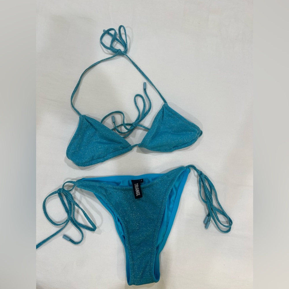 Triangl Stevie baby blue sparkle bikini